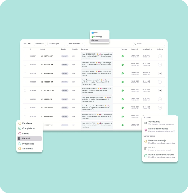 Mensajes programados